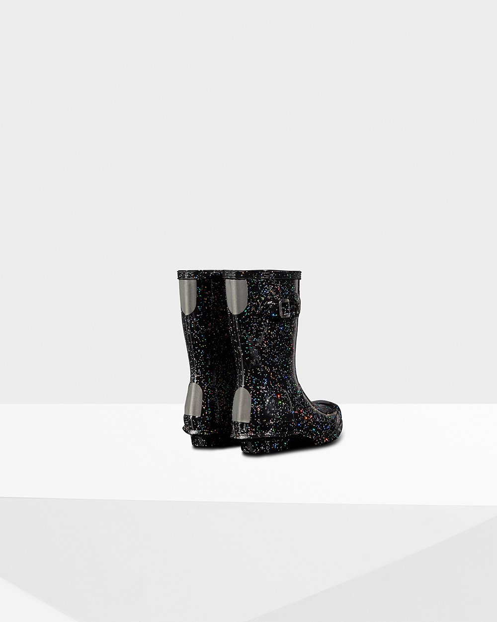 Hunter Original Little Giant Glitter Rain Boots - Buy Kids Black - FACTJB509